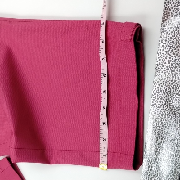 Ashworth women's size 8 gameday hot pink button ankle pants - Picture 10 of 13